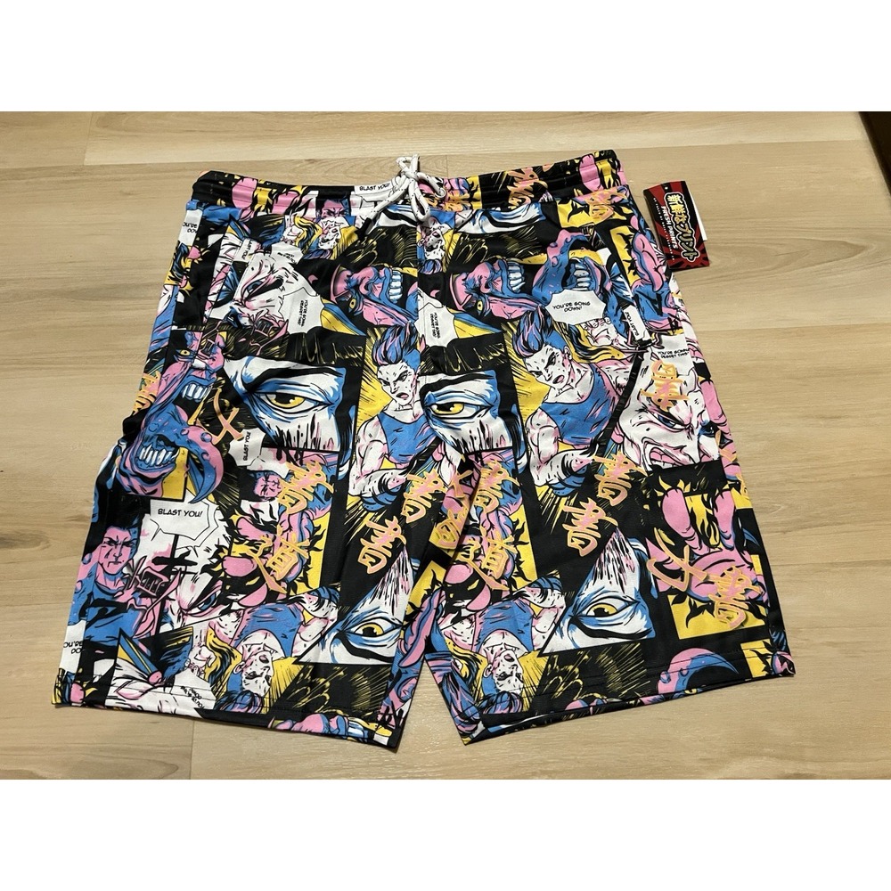 New‎ Fresh Prints of Tokyo by Drill Clothing Shorts sz Large Manga Print Design